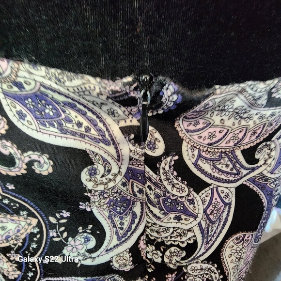 NWOT Size 14 Laundry by Shelli Paisley Print Maxi Slit Cocktail Dress - Picture 7 of 14